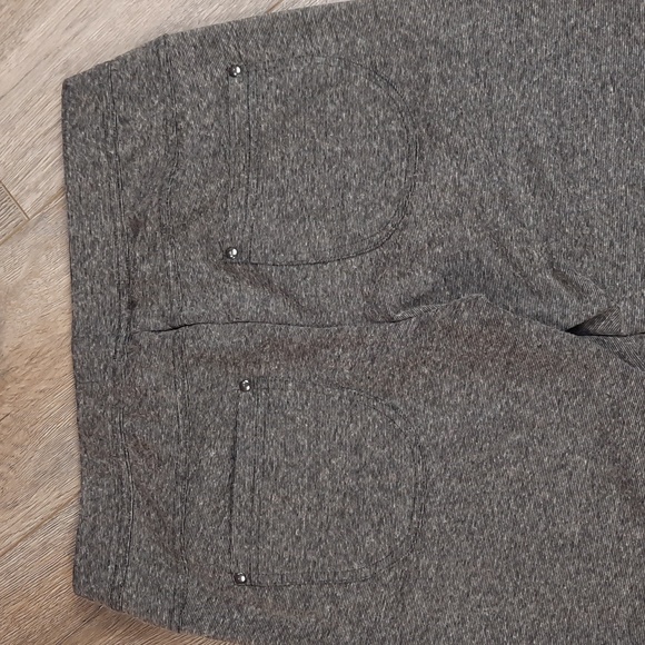 Free People grey stretch bell bottom flare pants, size small, 34" inseam - Picture 6 of 10